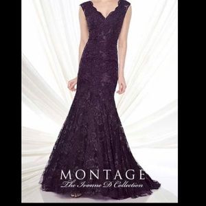 Stunning gown in the color eggplant